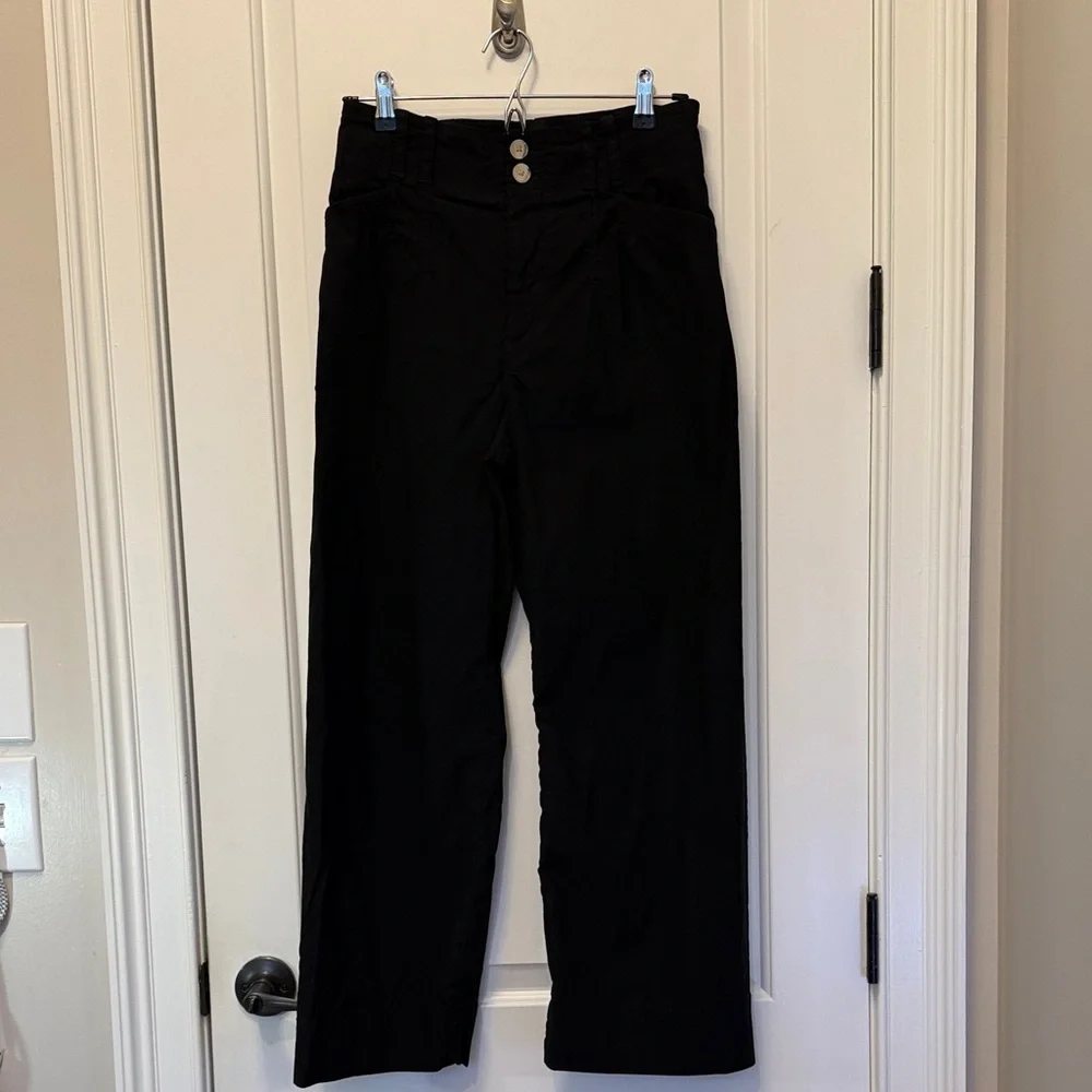 Anthropologie Black High-Waisted Pants 29/8 - Picture 2 of 6